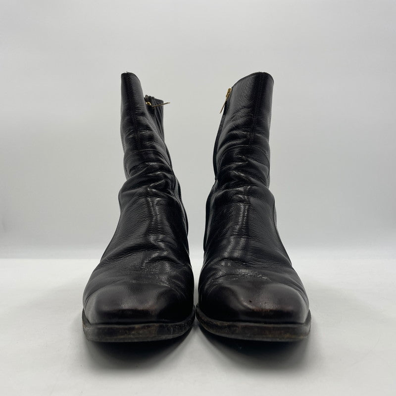 【現状渡し品】【メンズ】 YVES SAINT LAURENT イヴ・サンローラン JONNY LEATHER SIDEZIP BOOTS PE7149 ジョニーレザー サイドジップアップ ブーツ 靴 シューズ 164-260604-yo-03-tei サイズ：44 カラー：ブラウン 万代Net店