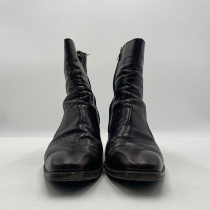 【現状渡し品】【メンズ】 YVES SAINT LAURENT イヴ・サンローラン JONNY LEATHER SIDEZIP BOOTS PE7149 ジョニーレザー サイドジップアップ ブーツ 靴 シューズ 164-260604-yo-03-tei サイズ：44 カラー：ブラウン 万代Net店