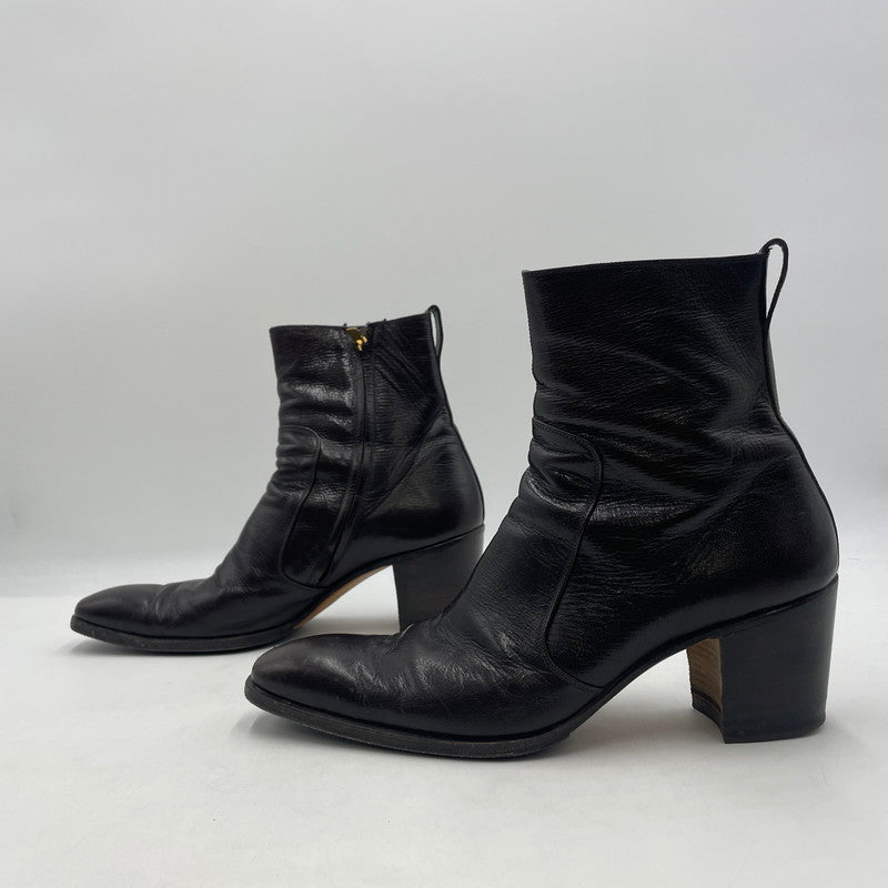 【現状渡し品】【メンズ】 YVES SAINT LAURENT イヴ・サンローラン JONNY LEATHER SIDEZIP BOOTS PE7149 ジョニーレザー サイドジップアップ ブーツ 靴 シューズ 164-260604-yo-03-tei サイズ：44 カラー：ブラウン 万代Net店