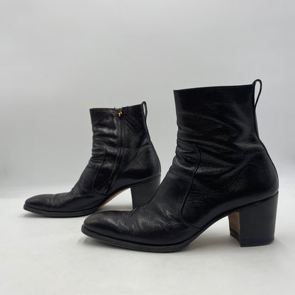 【現状渡し品】【メンズ】 YVES SAINT LAURENT イヴ・サンローラン JONNY LEATHER SIDEZIP BOOTS PE7149 ジョニーレザー サイドジップアップ ブーツ 靴 シューズ 164-260604-yo-03-tei サイズ：44 カラー：ブラウン 万代Net店