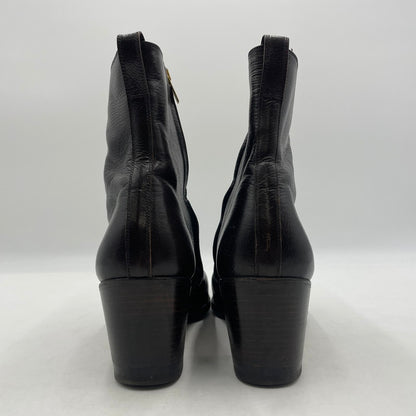 【現状渡し品】【メンズ】 YVES SAINT LAURENT イヴ・サンローラン JONNY LEATHER SIDEZIP BOOTS PE7149 ジョニーレザー サイドジップアップ ブーツ 靴 シューズ 164-260604-yo-03-tei サイズ：44 カラー：ブラウン 万代Net店