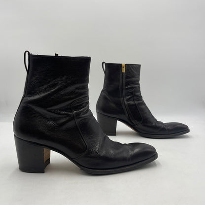 【現状渡し品】【メンズ】 YVES SAINT LAURENT イヴ・サンローラン JONNY LEATHER SIDEZIP BOOTS PE7149 ジョニーレザー サイドジップアップ ブーツ 靴 シューズ 164-260604-yo-03-tei サイズ：44 カラー：ブラウン 万代Net店