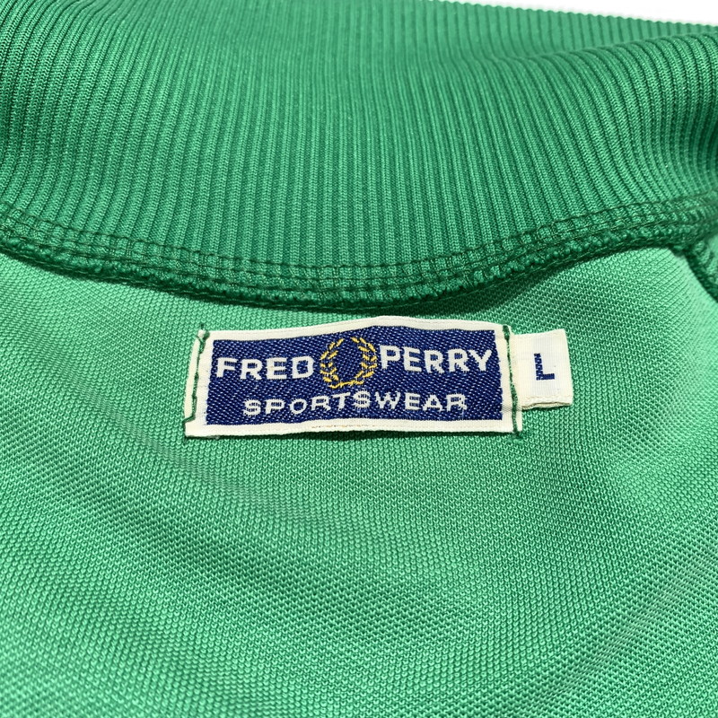 【中古品】【メンズ】 FRED PERRY フレッドペリー 70's TRACK JACKET VINTAGE J6327 70年代 トラックジャケット ライトアウター ヴィンテージ 141-260615-yo-11-tei サイズ：L カラー：グリーン 万代Net店
