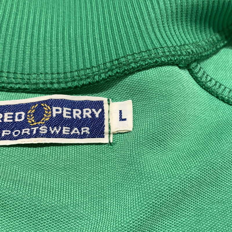 【中古品】【メンズ】 FRED PERRY フレッドペリー 70's TRACK JACKET VINTAGE J6327 70年代 トラックジャケット ライトアウター ヴィンテージ 141-260615-yo-11-tei サイズ：L カラー：グリーン 万代Net店