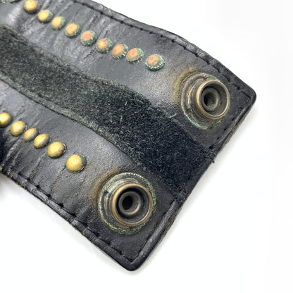 【現状渡し品】【メンズ】 NEIBORHOOD ネイバーフッド LEATHER BANGLE レザー バングル アクセサリー スタッズ 192-260724-ko-09-tei カラー：ブラック 万代Net店
