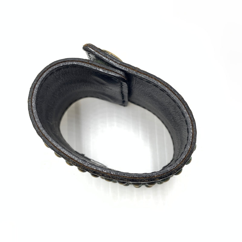 【現状渡し品】【メンズ】 NEIBORHOOD ネイバーフッド LEATHER BANGLE レザー バングル アクセサリー スタッズ 192-260724-ko-09-tei カラー：ブラック 万代Net店