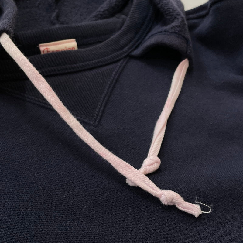【現状渡し品】【メンズ】 CHAMPION チャンピオン 後付けパーカー ランタグ復刻 145-260720-sa-16-tei サイズ：L カラー：ネイビー 万代Net店