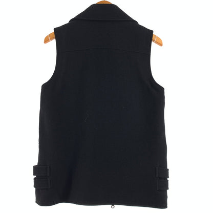 【中古品】【メンズ】 DANKE SCHON ダンケシェーン WOOL VEST 6016143035 ウールベスト ライトアウター フルジップ 142-260720-ko-16-tei サイズ：S カラー：ブラック 万代Net店