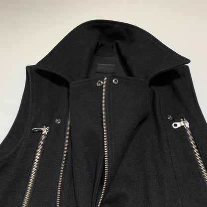 【中古品】【メンズ】 DANKE SCHON ダンケシェーン WOOL VEST 6016143035 ウールベスト ライトアウター フルジップ 142-260720-ko-16-tei サイズ：S カラー：ブラック 万代Net店