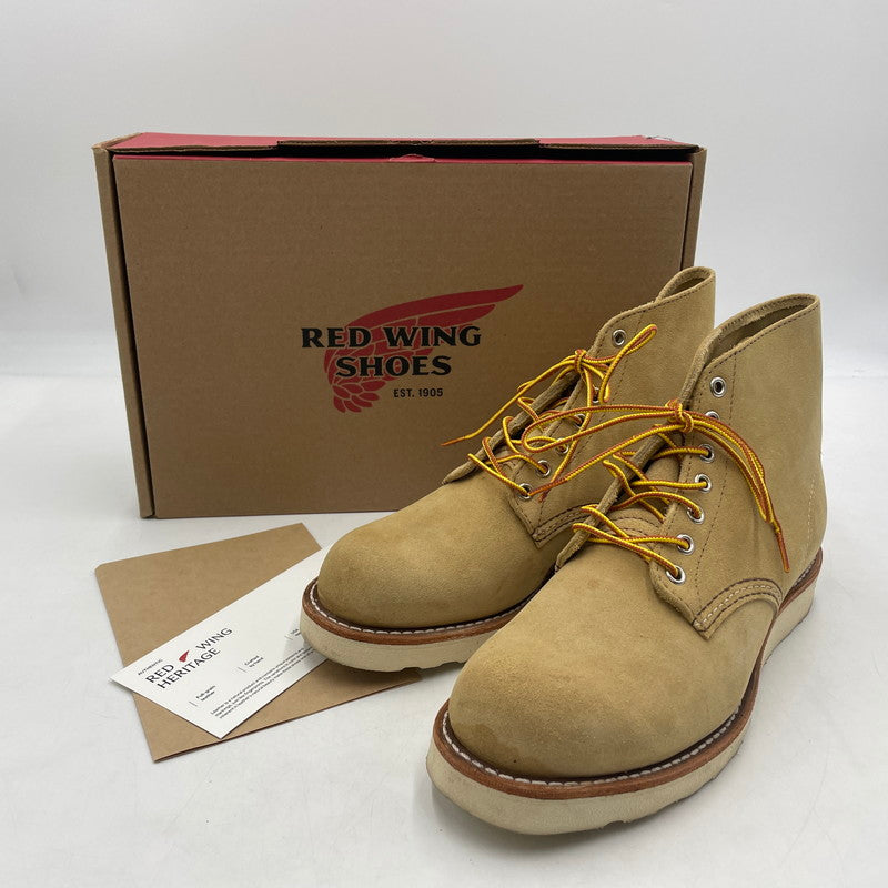 【中古品】【メンズ】 RED WING レッドウィング 6-INCH CLASSIC ROUND TOE BOOTS 8167 6インチ クラシック ラウンドトゥ ブーツ 靴 シューズ 164-260604-yo-02-tei サイズ：25.5cm カラー：ベージュ 万代Net店