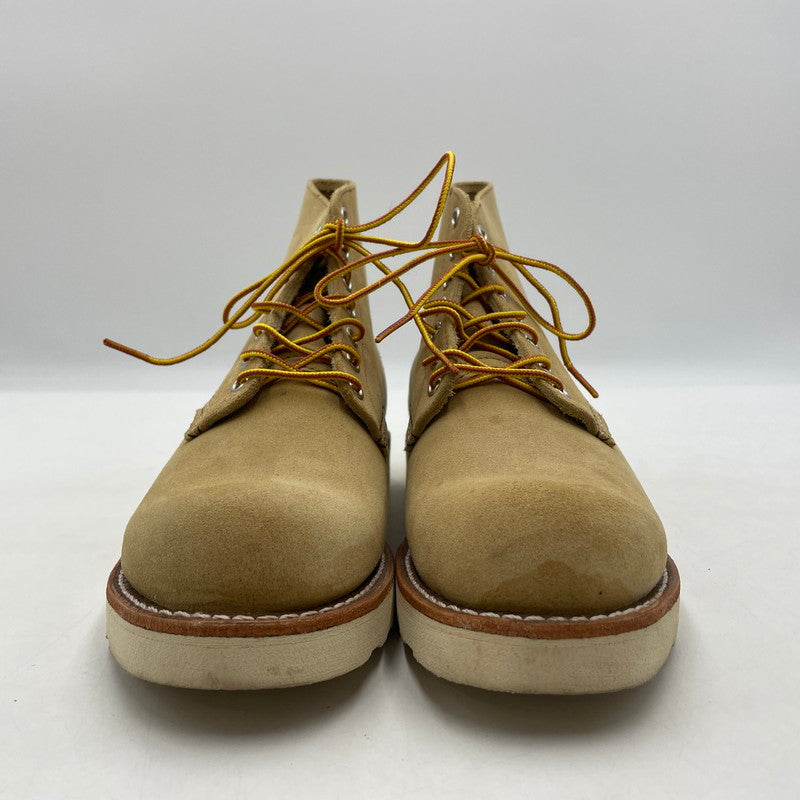 【中古品】【メンズ】 RED WING レッドウィング 6-INCH CLASSIC ROUND TOE BOOTS 8167 6インチ クラシック ラウンドトゥ ブーツ 靴 シューズ 164-260604-yo-02-tei サイズ：25.5cm カラー：ベージュ 万代Net店