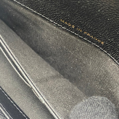 【中古品】【レディース】 CHANEL シャネル A80286 キャビアスキン ボーイフラップ ウォレット 財布 二つ折り財布 長財布 ロングウォレット 181-260511-ks-05-tei サイズ：箱 カード付き カラー：ブラック 万代Net店