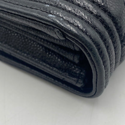 【中古品】【レディース】 CHANEL シャネル A80286 キャビアスキン ボーイフラップ ウォレット 財布 二つ折り財布 長財布 ロングウォレット 181-260511-ks-05-tei サイズ：箱 カード付き カラー：ブラック 万代Net店