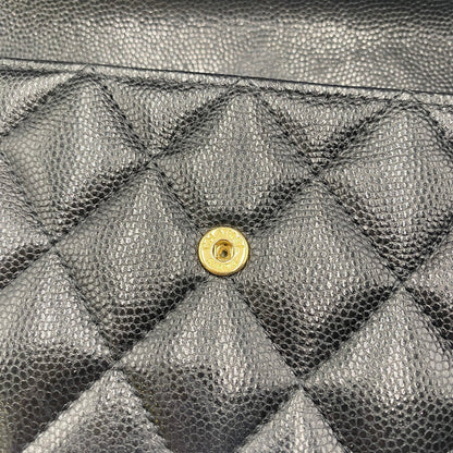 【中古品】【レディース】 CHANEL シャネル A80286 キャビアスキン ボーイフラップ ウォレット 財布 二つ折り財布 長財布 ロングウォレット 181-260511-ks-05-tei サイズ：箱 カード付き カラー：ブラック 万代Net店