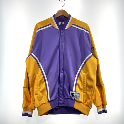 【中古品】【メンズ】 CHAMPION チャンピオン 90's JERSEY JACKET CR1841 90年代 ジャージー ジャケット ライトアウター 145-260828-yo-18-teih サイズ：XO カラー：パープル 万代Net店