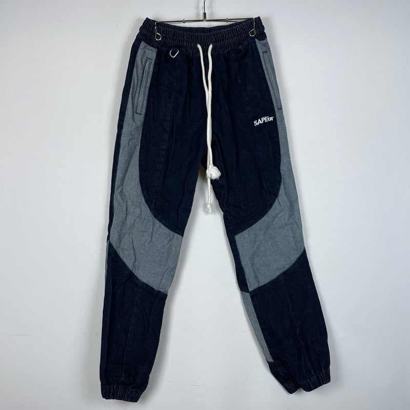 【中古品】【メンズ】 SAPEur サプール DENIM TRACK PANTS デニム トラックパンツ ボトムス デニムパンツ 153-260513-yo-14-tei サイズ：L カラー：インディゴ 万代Net店