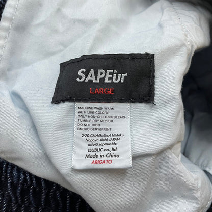 【中古品】【メンズ】 SAPEur サプール DENIM TRACK PANTS デニム トラックパンツ ボトムス デニムパンツ 153-260513-yo-14-tei サイズ：L カラー：インディゴ 万代Net店