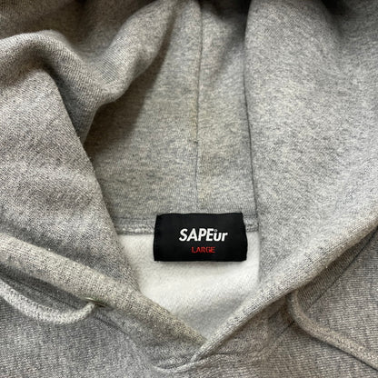 【中古品】【メンズ】 SAPEur サプール MASATOSHI HAMADA HOODIE 浜田 雅功 フーディー トップス プルオーバーパーカー 142-260507-ks-29-tei サイズ：L　※使用感あり カラー：グレー 万代Net店