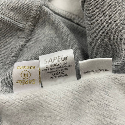 【中古品】【メンズ】 SAPEur サプール MASATOSHI HAMADA HOODIE 浜田 雅功 フーディー トップス プルオーバーパーカー 142-260507-ks-29-tei サイズ：L　※使用感あり カラー：グレー 万代Net店