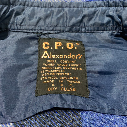 【現状渡し品】【メンズ】 C.P.O ALEXANDER'S シーピーオー アレキサンダーズ WOOL JACKET VINTAGE ウールジャケット アウター ヴィンテージ 145-260507-ko-05-tei サイズ：S カラー：ブルー系 万代Net店