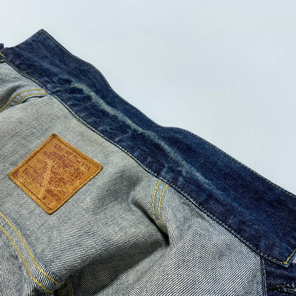【中古品】【メンズ】 LEVI'S リーバイス 2ND REMAKE DENIM JACKET 71507-XX セカンド リメイク デニムジャケット アウター 2ND 復刻 145-260507-ko-04-tei サイズ：38 カラー：インディゴ 万代Net店