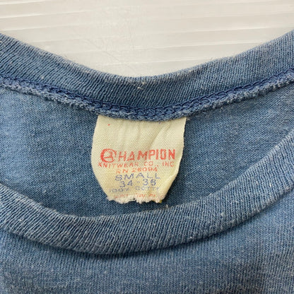 【現状渡し品】【メンズ】 CHAMPION チャンピオン 60～70's MUNCIE SKI CLUB TEE VINTAGE 60～70年代 マンシー・スキークラブ Tシャツ 半袖 トップス 145-260508-ks-17-tei サイズ：S カラー：グレー 万代Net店