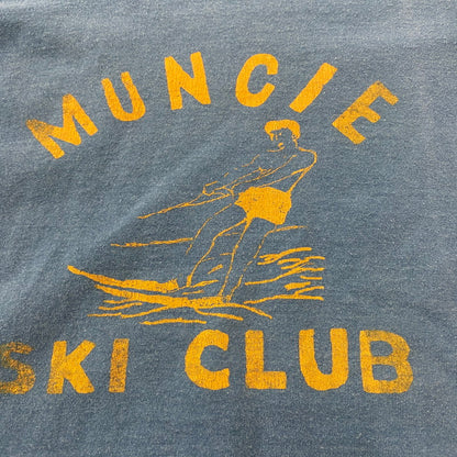 【現状渡し品】【メンズ】 CHAMPION チャンピオン 60～70's MUNCIE SKI CLUB TEE VINTAGE 60～70年代 マンシー・スキークラブ Tシャツ 半袖 トップス 145-260508-ks-17-tei サイズ：S カラー：グレー 万代Net店