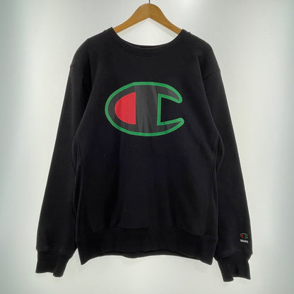 【中古品】【メンズ】 CHAMPION チャンピオン×DENIM TEARS デニムティアーズ リバースウィーブ スウェット 145-260818-nm-78-tei サイズ：L カラー：ブラック 万代Net店