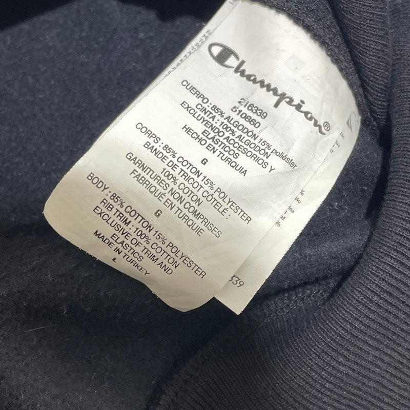 【中古品】【メンズ】 CHAMPION チャンピオン×DENIM TEARS デニムティアーズ リバースウィーブ スウェット 145-260818-nm-78-tei サイズ：L カラー：ブラック 万代Net店