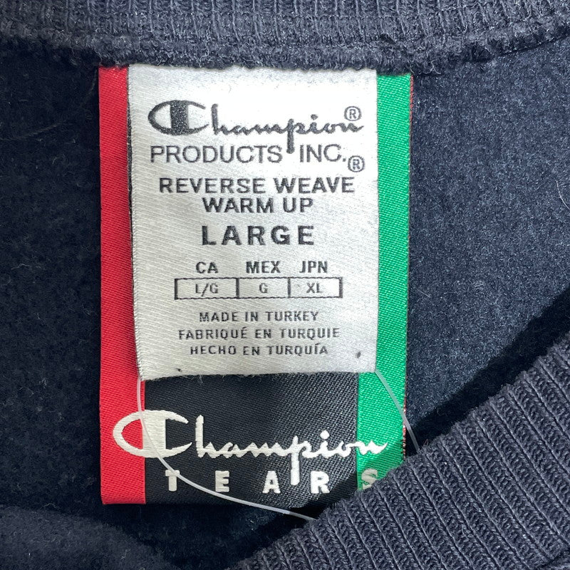 【中古品】【メンズ】 CHAMPION チャンピオン×DENIM TEARS デニムティアーズ リバースウィーブ スウェット 145-260818-nm-78-tei サイズ：L カラー：ブラック 万代Net店