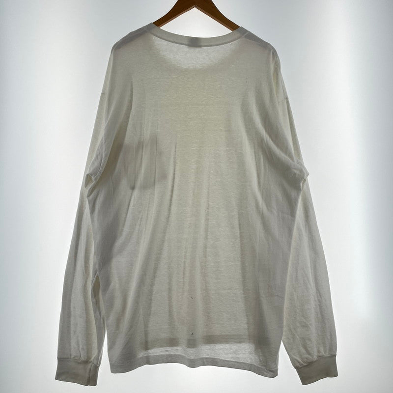 【現状渡し品】【メンズ】 GAP ギャップ USA L/S TEE アメリカ製 ロング スリーブ Tシャツ 長袖 トップス 147-260807-sa-09-tei サイズ：XL カラー：ホワイト 万代Net店