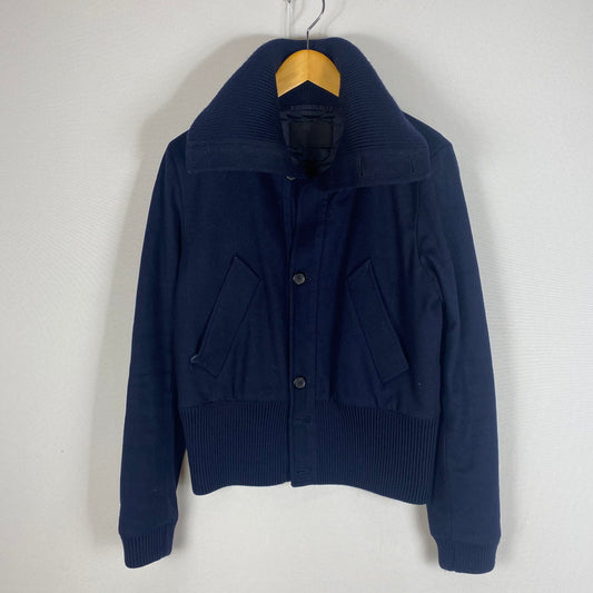 【現状渡し品】【メンズ】 PRADA プラダ WOOL MELTON JACKET ACS1 2017 1483 ウール メルトン ジャケット アウター 141-260508-ks-02-tei サイズ：44 カラー：ネイビー 万代Net店
