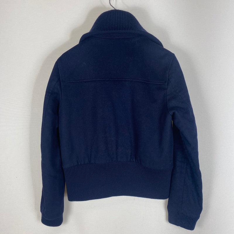 【現状渡し品】【メンズ】 PRADA プラダ WOOL MELTON JACKET ACS1 2017 1483 ウール メルトン ジャケット アウター 141-260508-ks-02-tei サイズ：44 カラー：ネイビー 万代Net店