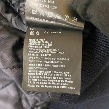 【現状渡し品】【メンズ】 PRADA プラダ WOOL MELTON JACKET ACS1 2017 1483 ウール メルトン ジャケット アウター 141-260508-ks-02-tei サイズ：44 カラー：ネイビー 万代Net店