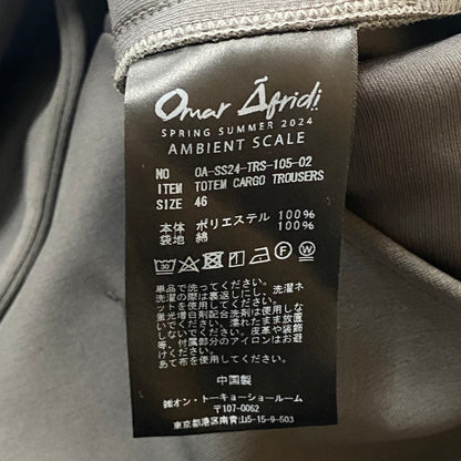 【中古品】【メンズ】 OMAR AFRIDI オマールアフリディ 24SS TOTEM CARGO TROUSERS 0A-SS24-TRS-105-02 トーテム カーゴパンツ ボトムス 152-260508-ks-18-tei サイズ：46 カラー：SLATE 万代Net店
