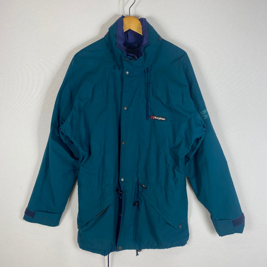【現状渡し品】【メンズ】 berghaus バーグハウス 90’s NYLON JACKET 90年代 ナイロンジャケット アウター GORE-TEX 144-260508-ks-03-tei サイズ：M カラー：グリーンブルー 万代Net店