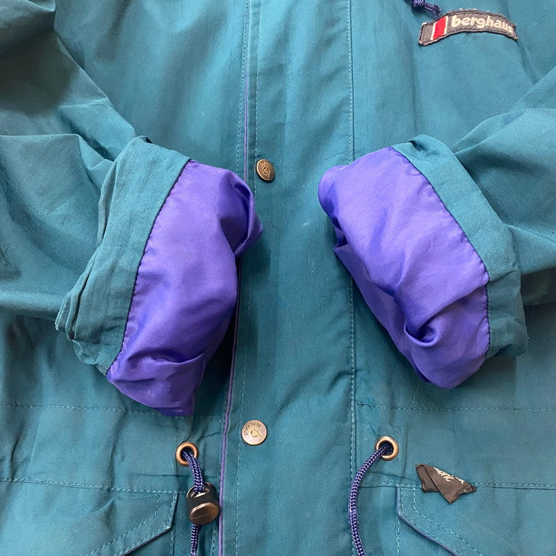 【現状渡し品】【メンズ】 berghaus バーグハウス 90’s NYLON JACKET 90年代 ナイロンジャケット アウター GORE-TEX 144-260508-ks-03-tei サイズ：M カラー：グリーンブルー 万代Net店