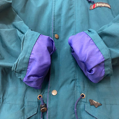 【現状渡し品】【メンズ】 berghaus バーグハウス 90’s NYLON JACKET 90年代 ナイロンジャケット アウター GORE-TEX 144-260508-ks-03-tei サイズ：M カラー：グリーンブルー 万代Net店