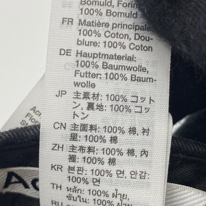 【現状渡し品】【メンズ】 ACNE STUDIOS アクネ ストゥディオズ FN-UX-HATS000339 加工デニムキャップ 帽子 185-260529-ks-10-tei カラー：ブラック 万代Net店