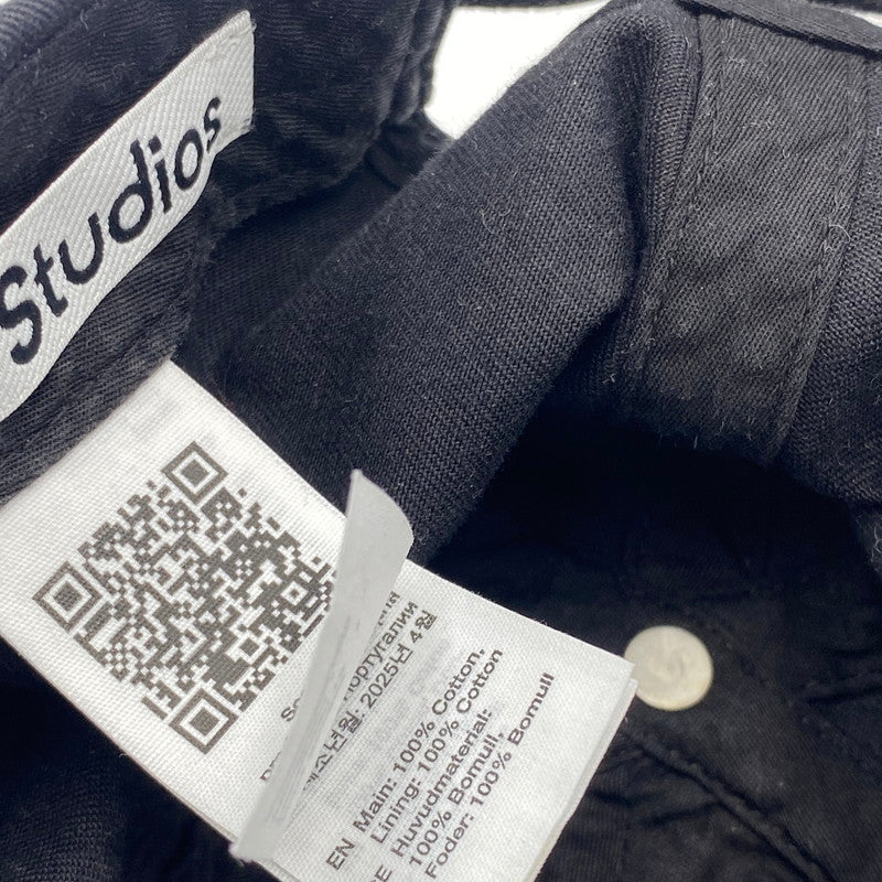 【現状渡し品】【メンズ】 ACNE STUDIOS アクネ ストゥディオズ FN-UX-HATS000339 加工デニムキャップ 帽子 185-260529-ks-10-tei カラー：ブラック 万代Net店