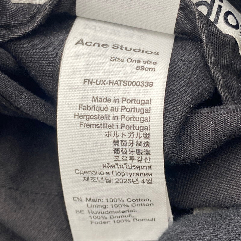 【現状渡し品】【メンズ】 ACNE STUDIOS アクネ ストゥディオズ FN-UX-HATS000339 加工デニムキャップ 帽子 185-260529-ks-10-tei カラー：ブラック 万代Net店