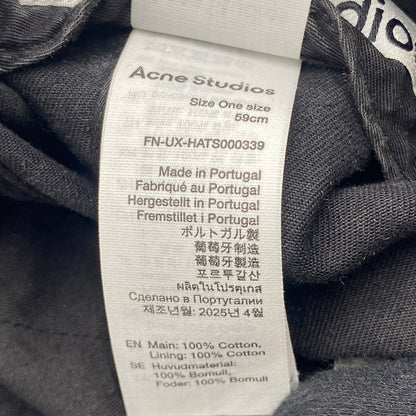 【現状渡し品】【メンズ】 ACNE STUDIOS アクネ ストゥディオズ FN-UX-HATS000339 加工デニムキャップ 帽子 185-260529-ks-10-tei カラー：ブラック 万代Net店