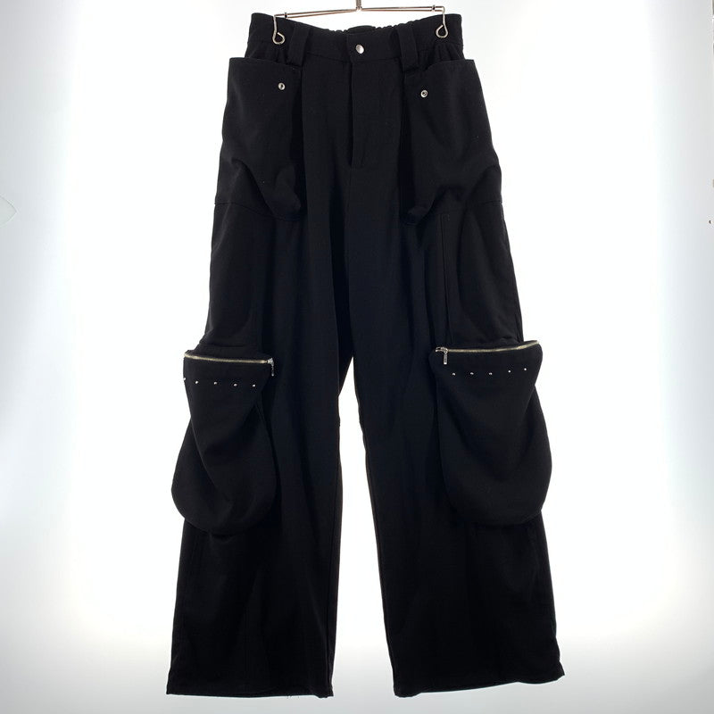 【中古品】【メンズ】 GEN_DAI ゲンダイ STUDS CARGO PANTS スタッズ カーゴ パンツ ボトムス 151-260507-ko-12-tei サイズ：2 カラー：ブラック 万代Net店