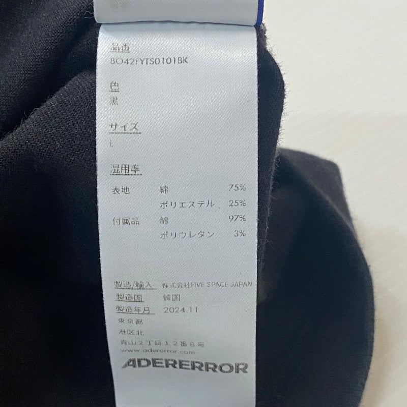 【中古品】【メンズ】 ADERERROR アーダーエラー TRS TAG SWEAT SHIRT BO42FYTS0201 TRSタグ スウェット シャツ 半袖 トップス 141-260508-ks-10-tei サイズ：L カラー：ブラック 万代Net店