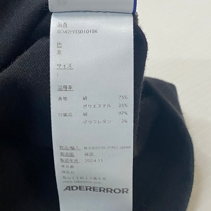 【中古品】【メンズ】 ADERERROR アーダーエラー TRS TAG SWEAT SHIRT BO42FYTS0201 TRSタグ スウェット シャツ 半袖 トップス 141-260508-ks-10-tei サイズ：L カラー：ブラック 万代Net店