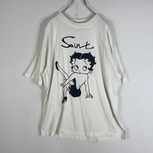 【中古品】【メンズ】 SAINT Mxxxxxx SAINT MICHAEL セントマイケル BETTY BOOP S/S TEE SM-HR1-0000-C40 ベティーブープ ショートスリーブ Tシャツ 半袖 トップス 142-260508-ks-12-tei サイズ：L カラー：ホワイト 万代Net店