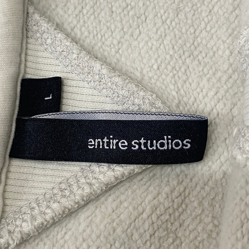 【中古品】【メンズ】 ENTIRE STUDIOS エンタイアスタジオ BOX CREW ES2126 ボックス クルー トップス プルオーバー トレーナー 140-260508-ks-06-fuzh サイズ：L カラー：アイボリー 万代Net店