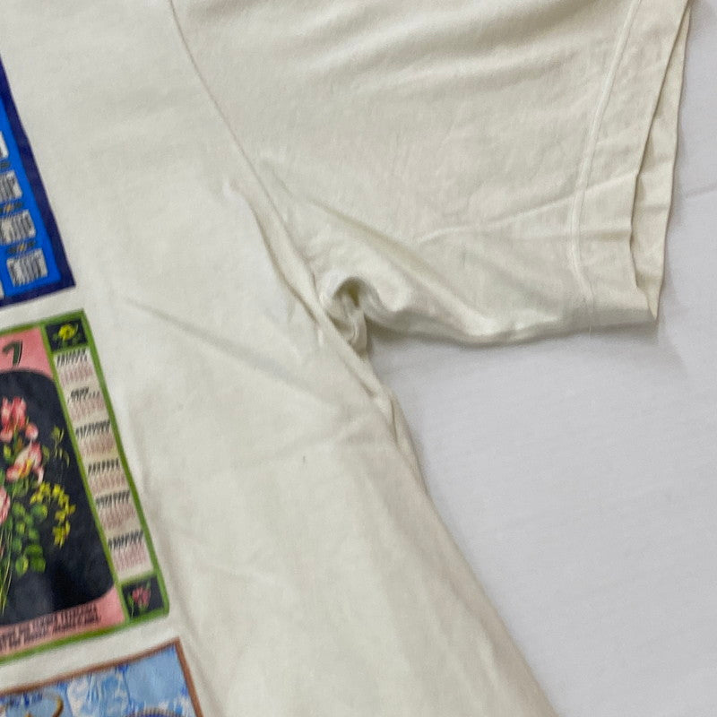 【現状渡し品】【メンズ】 MARINE SERRE マリーンセル REGENERATED CALENDAR TEE リジェナレイティド カレンダー Tシャツ 半袖 トップス 141-260508-ks-13-tei サイズ：M カラー：アイボリー 万代Net店