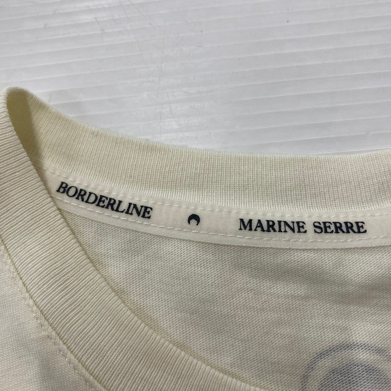 【現状渡し品】【メンズ】 MARINE SERRE マリーンセル REGENERATED CALENDAR TEE リジェナレイティド カレンダー Tシャツ 半袖 トップス 141-260508-ks-13-tei サイズ：M カラー：アイボリー 万代Net店