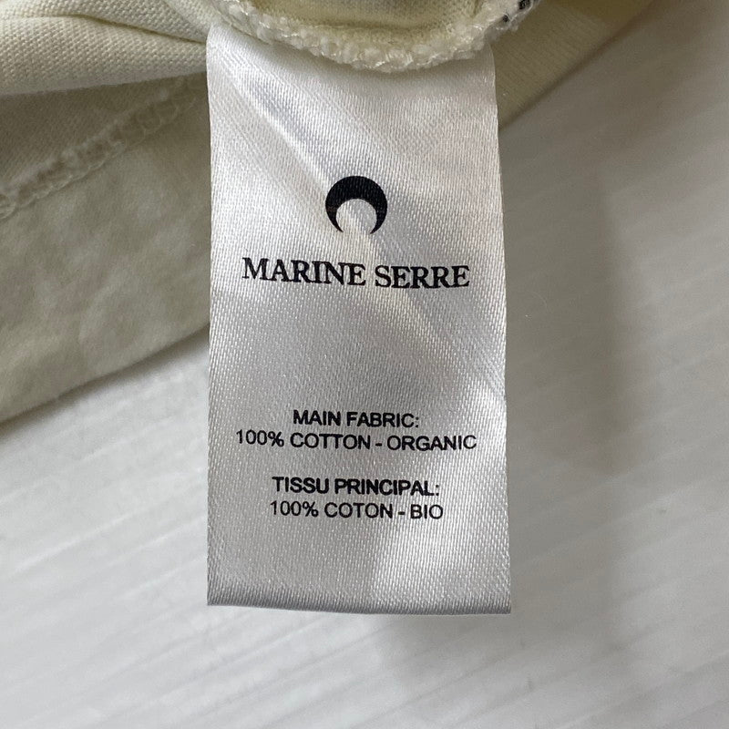 【現状渡し品】【メンズ】 MARINE SERRE マリーンセル REGENERATED CALENDAR TEE リジェナレイティド カレンダー Tシャツ 半袖 トップス 141-260508-ks-13-tei サイズ：M カラー：アイボリー 万代Net店
